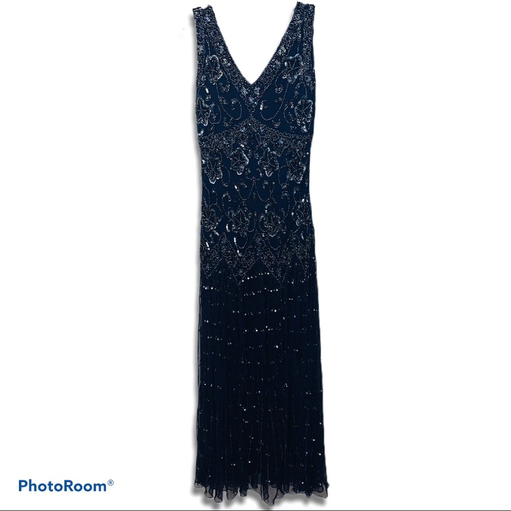 Pissarro Nights navy blue formal fancy gown dress